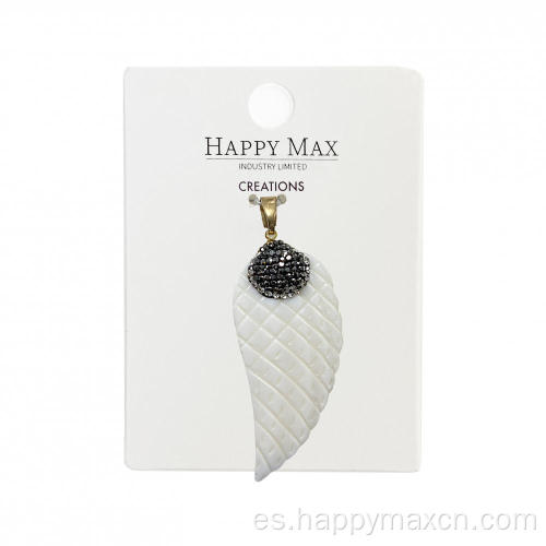 Craft Feather Shell Pendants Drinestone para hacer joyas